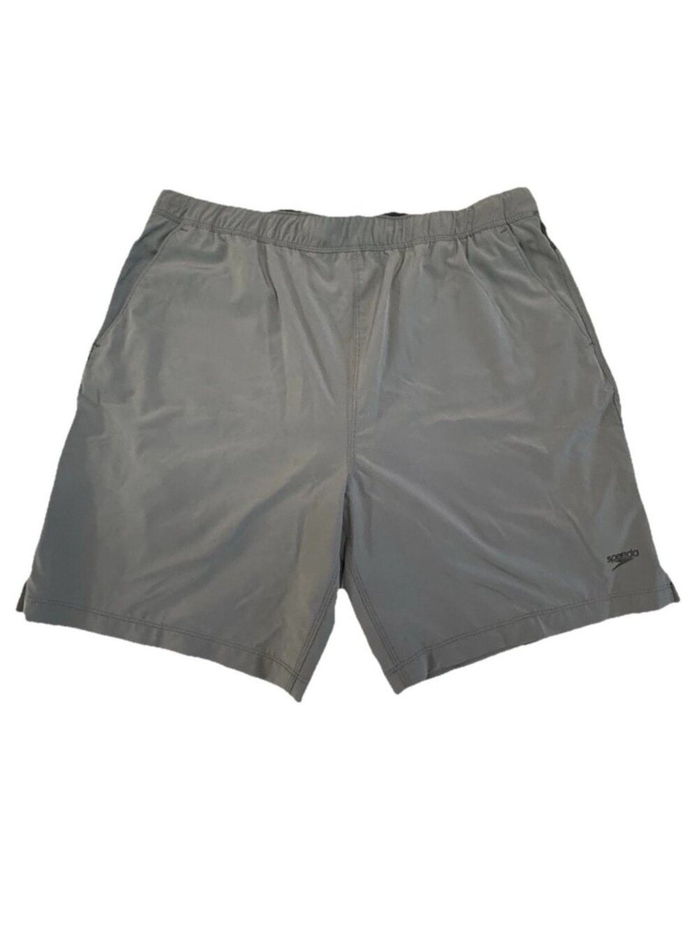 Speedo Swim Trunks Men XL Gray Board Shorts Lined Beach Swimwear Pocket